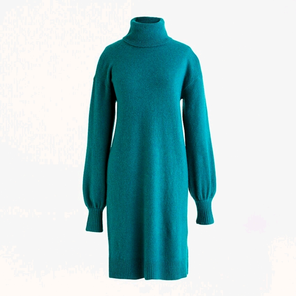 Jcrew NWT teal-green sweater dress.